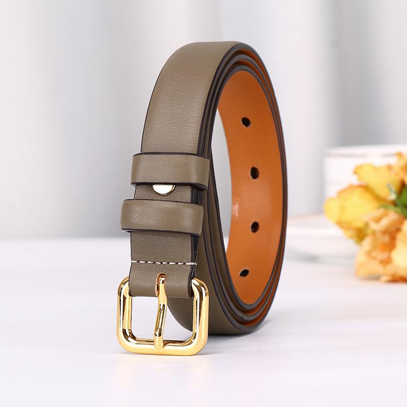 2.4Cm New Napa Leather Lady College Style Belt Female Japanese And Korean Fashion Trend Versatile Fairy Style Belt