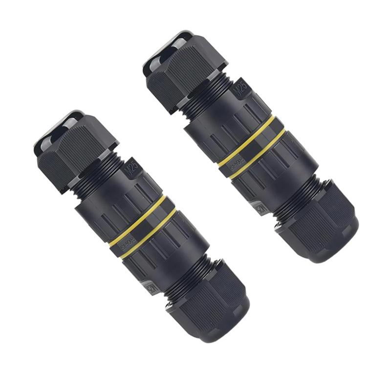 1Pcs Outdoor 2 Way Electrical Cable Wire Connector For Wiring Accessories M16 M20 M25 2/3/4/5/6Pin Ip68 Waterproof Junction Box