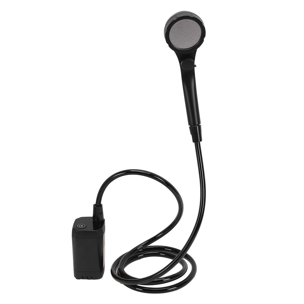Portable Shower for Camping 6000mAh Rechargeable Camping Shower Pump with LED Display Black