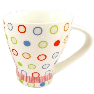 [Q8819] - Multicolored 'Boho' Ceramic Mug - 10x9 Cm