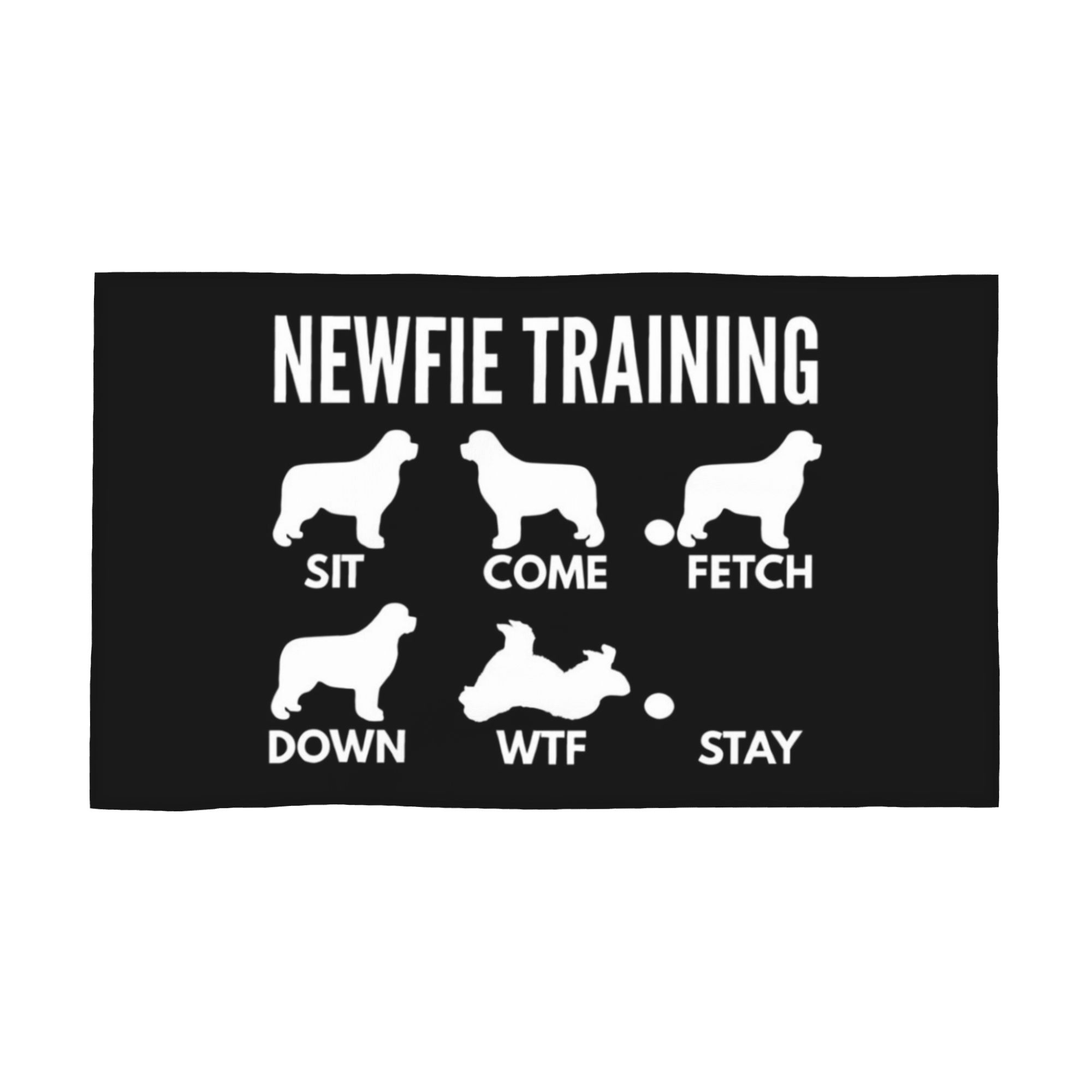 

Newfie Training - Newfoundland Dog Tricks Soft Face Towel Quick Dry Pool Bath Cotton Towels Absorbent Quick W30*H60(CM)