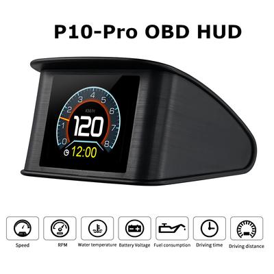 NEU P10 Pro Bordcomputer Auto HUD OBD2 Display Smart Digitales Messgerät Wasser-Temp. Turbo-Druckanzeigen Mit Russischer Sprache