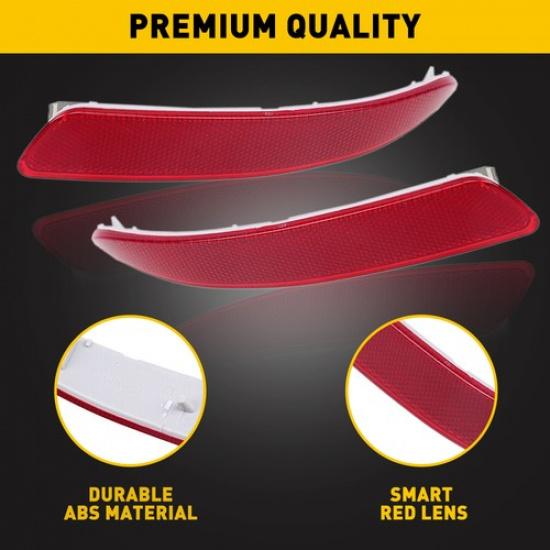 Rear Left Right Bumper Reflector Set for 2007-2013 BMW X5 3.0L 4.4L EXV