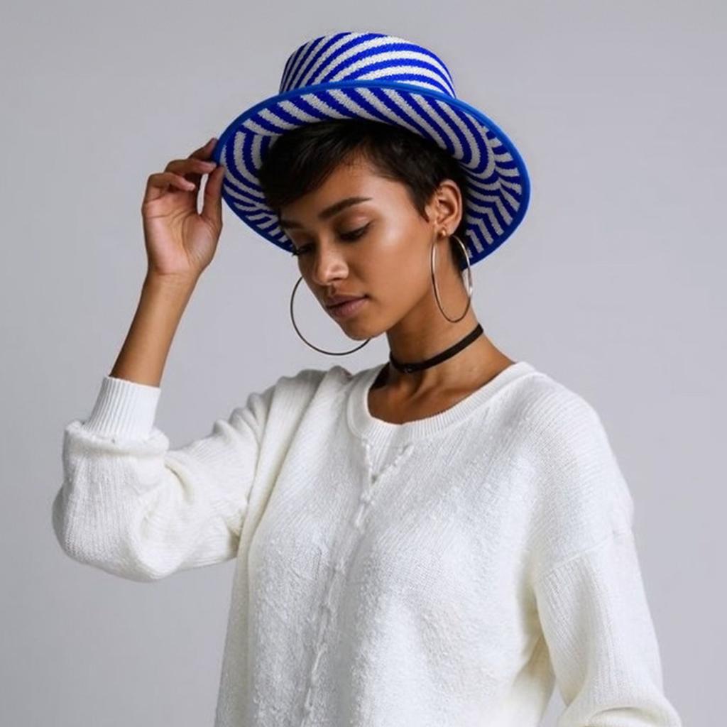 Magician Style Striped Lincoln Hat In With Metallic Finish For Costume Party Stage Performances Fashion Accessory