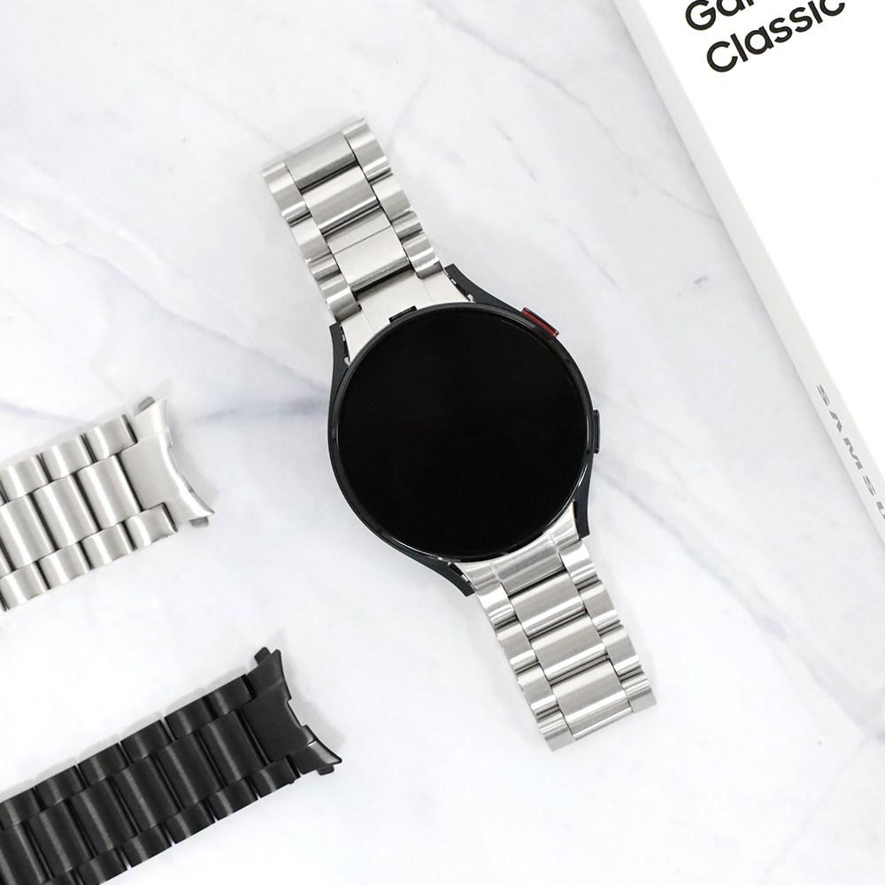 Compatible Stainless Steel Band for Samsung Galaxy Watch 7/6 Classic – Three-Bead Integrated Design