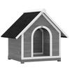 Outdoor Dog Kennel, Opening Body, 84 x 101 x 86 cm, Grey and White