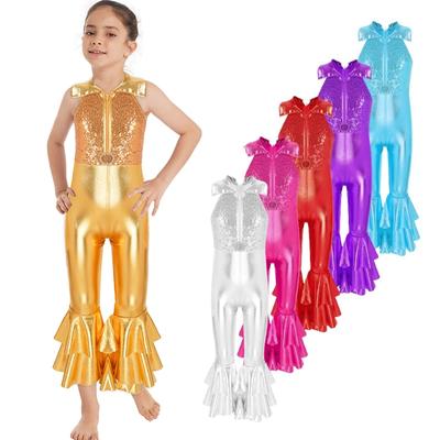 Sin mangas cuello vuelto Ballet danza gimnasia leotardo mono Ropa de baile niños niñas ropa elegante