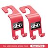 Car Logo Storage Hooks Headrest Hooks Car Seat Hanger Hook For Hyundai Genesis Azera GDI I10 I20 I30 I40 Ix20 Ix35 Accent Y5