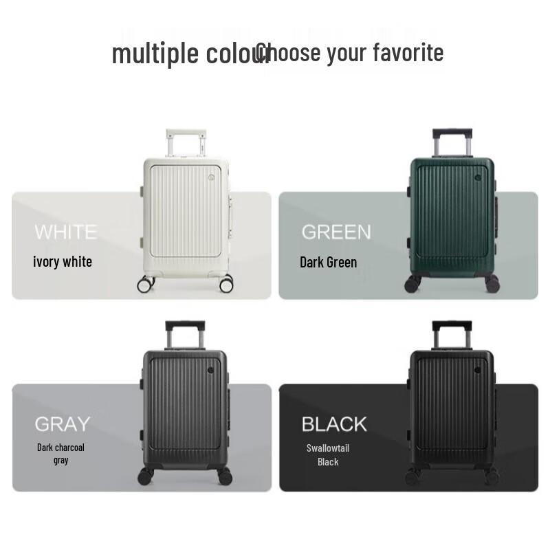 OIWAS Traveler Series Front-Opening Aluminum Frame Luggage 24 inches