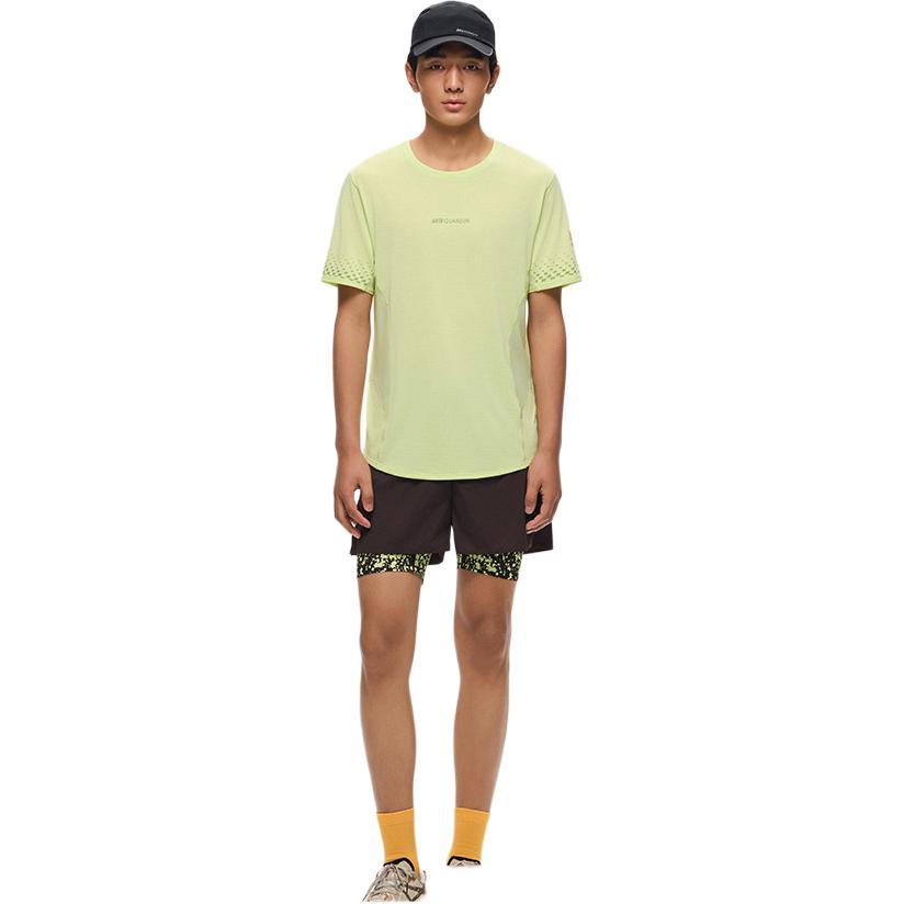 Anta Comfortable Simple Sports Moisture-Wicking Versatile Round Neck Slim Fit Short Sleeve T-Shirt Men Tops Yellow Green 152520113-4