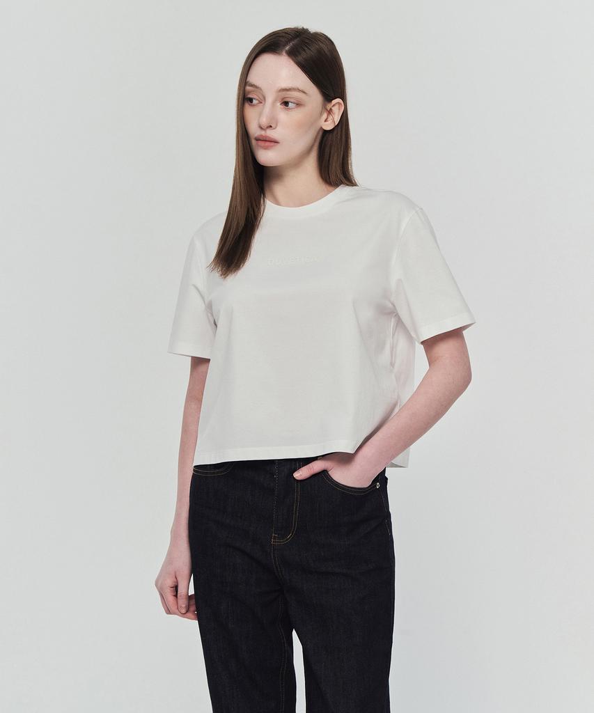 DUVETICA Mirasol Crop (Light Ivory) (Women'S Short Sleeve T-Shirt)
