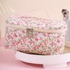 1PC Floral Makeup Bag Portable Simple Square Makeup Storage Bag Travel Toiletry Bag