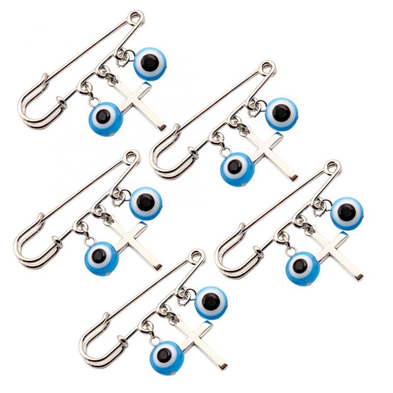 15 Turkish-Style Cross and Eye Decorative Pins