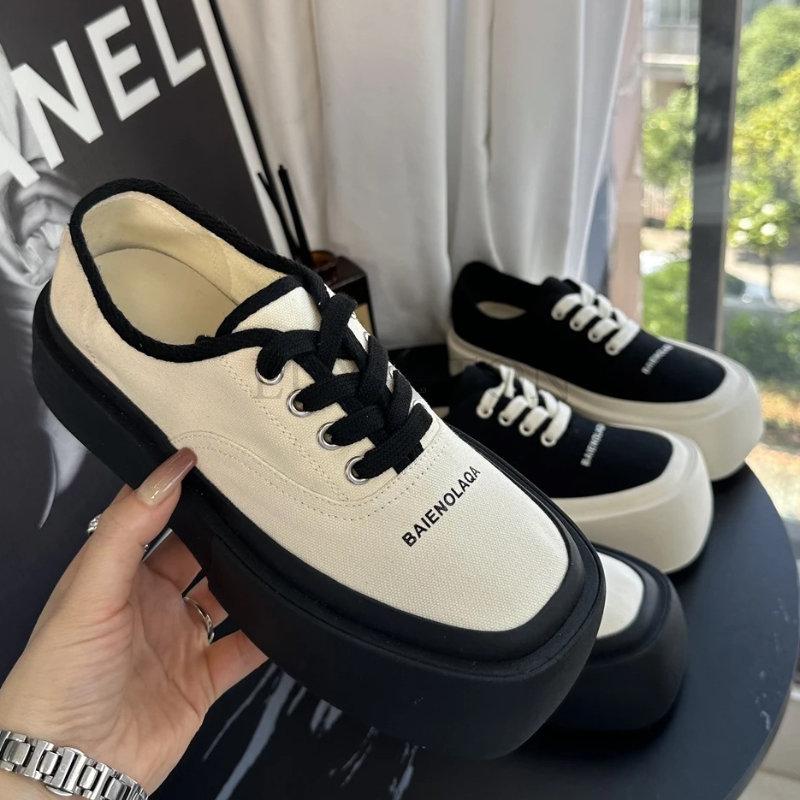 Mode Sneaker Ballerinas Canvas Sport Walking Damen Laufschuhe 2024 Sommer Neu Runde Zehen Loafers Schuhe Schnürschuhe Mujer Zapatillas