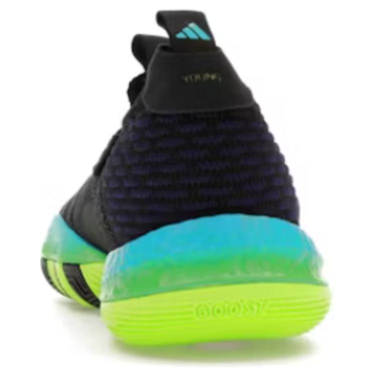 Adidas Trae Young 2.0 Slip Resistant Abrasion Resistant Low top Basketball Shoes Men's Black Green HO6473