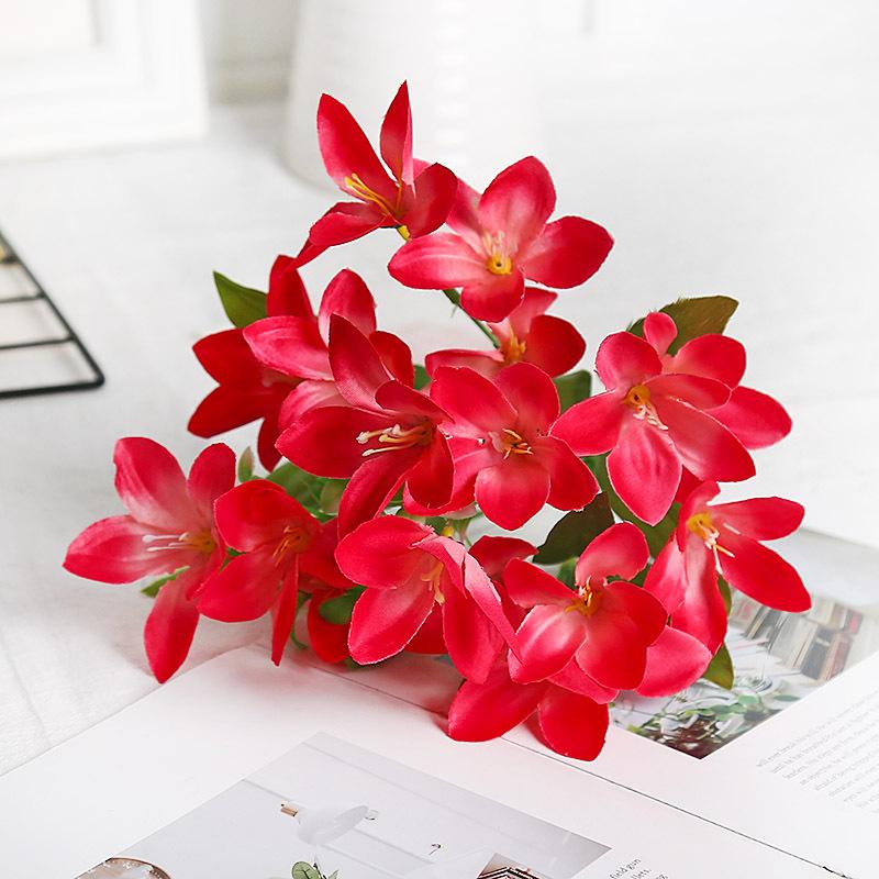 Lovely Artificial Mini Flower Bouquet Home Wedding Decor 18 Flowers On 1 Piece