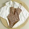 Women Monokini Sexy Tight Fit Sling Backless Design Summer Bohemian Beachwear Lace Design One-Piece Swimsuit