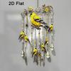 Colorful Bird Hanging Ornaments Acrylic Home Decoration Crafts Hummingbird Wind Chime  Courtyard