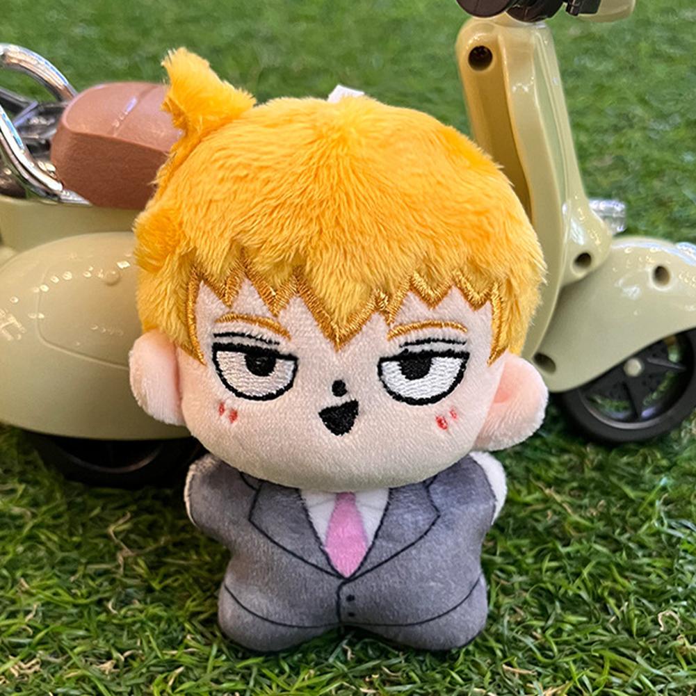 12cm Kageyama Shigeo Plush Doll Keychain Bag Pendant Cartoon Anime Figure Reigen Arataka Plushies Kawaii Stuffed Toy Collection
