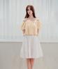 Keulleiseu Puff Sleeve Short Sleeve Crop Blouse_Cream