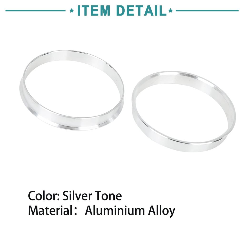 ACROPIX Hub Center Ring 66.6-64.1 Mm Silver Tone 4pcs