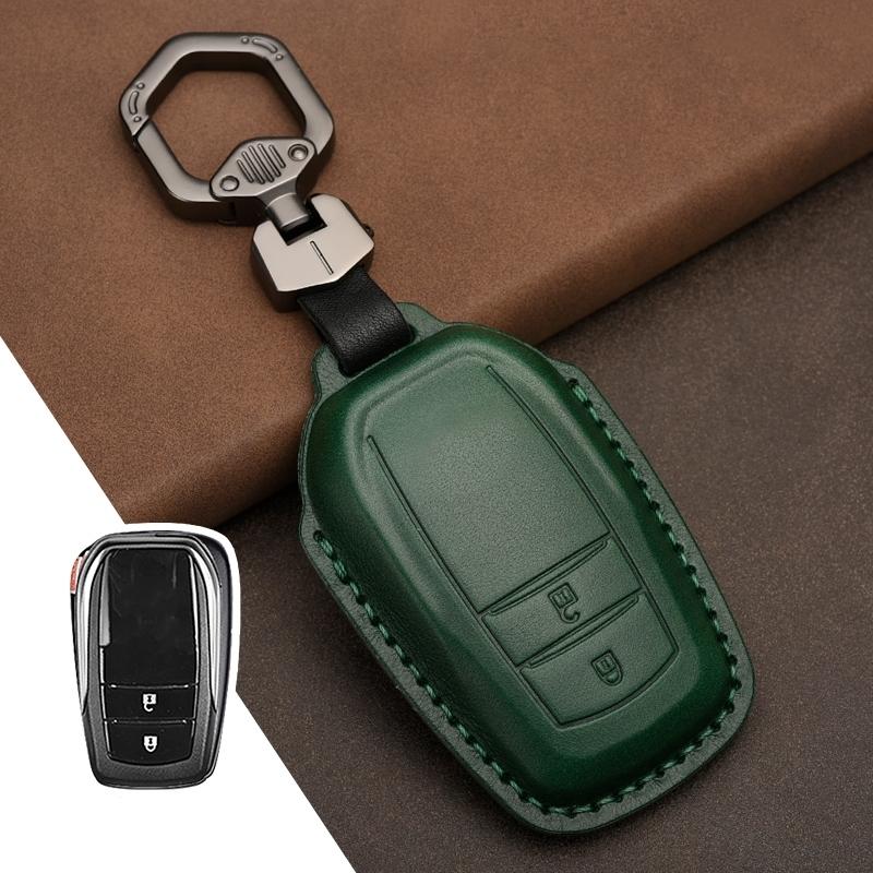 Genuine Leather Protector for Toyota Key Cover Domineering Reiz Rav4 Cruiser Crown Key Case Cover Fob