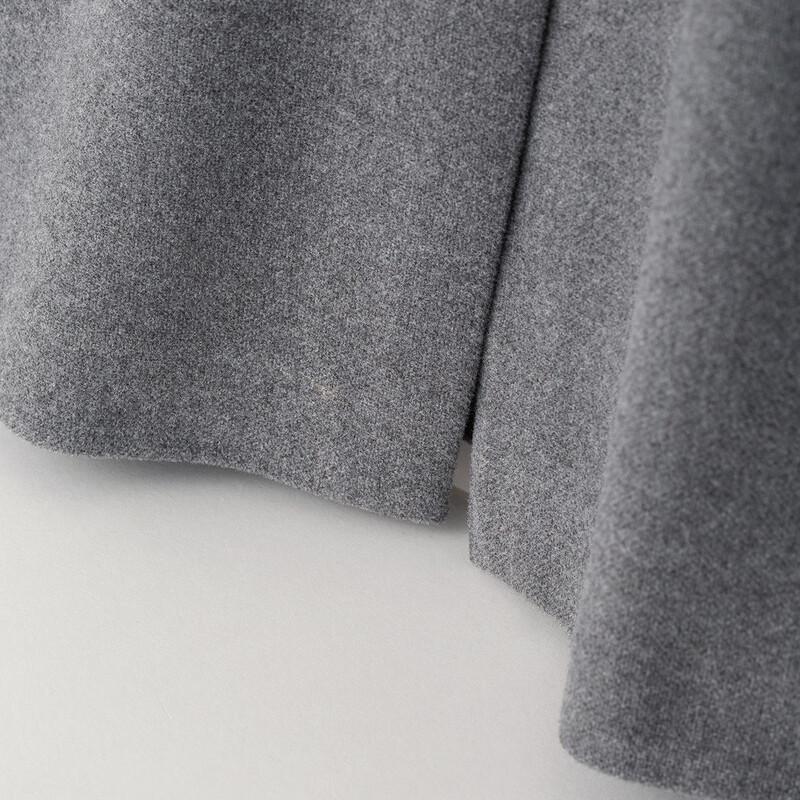 INMAN Elegant Wool Blend A-Line Slit Skirt