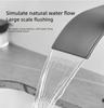 Messing/Edelstahl Badezimmer-Mischbatterie - Heiß-/Kaltwasser Flacher Auslaufhahn für Waschbecken Badewanne, Galvanisch Beschichtet Korrosionsbeständig