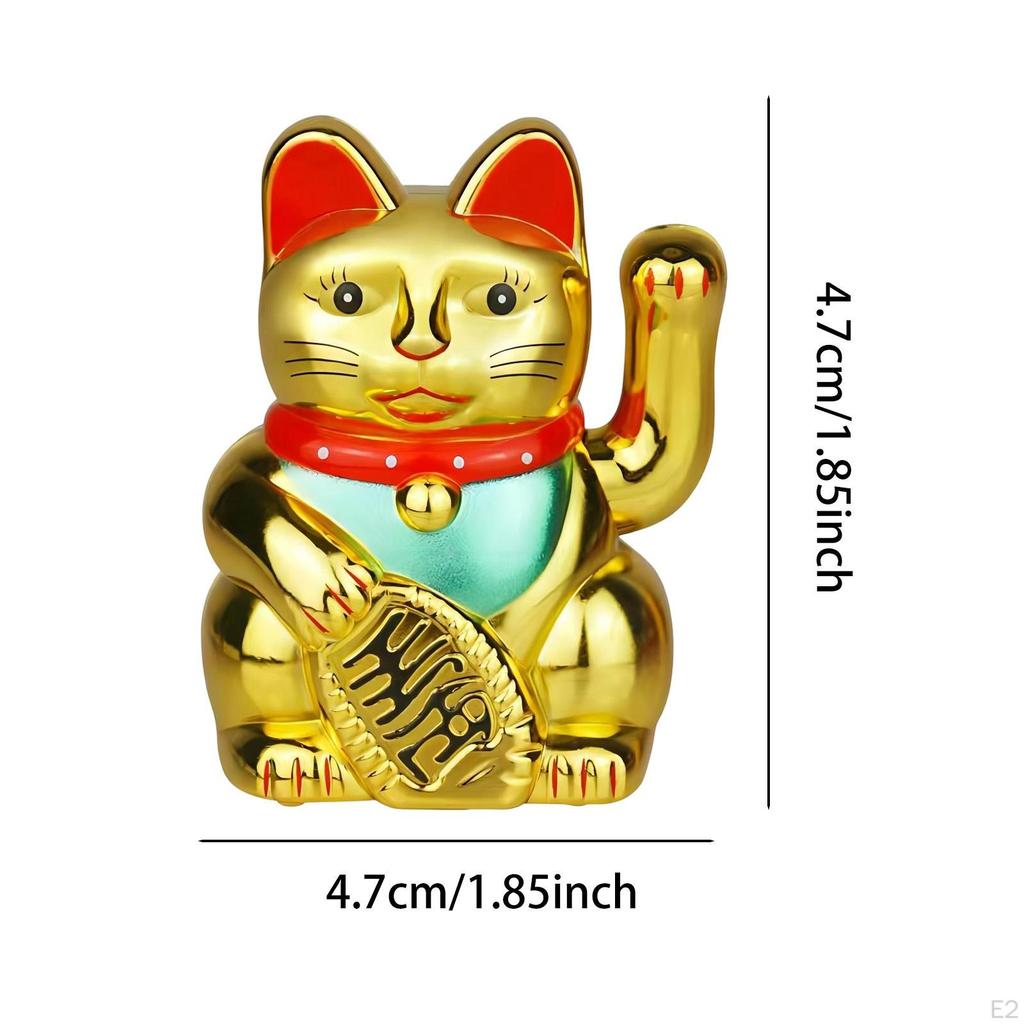 Kattenbeeldje Decoratieve Woondecoratie, , Zwaaiende Arm Feng Shui Beeldje voor Tafelblad, Woonkamer