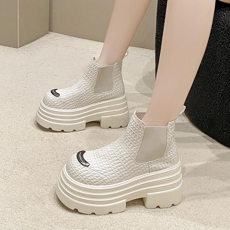 2025 autumn new women's shoes women's boots foreign trade niche light luxury leather shoes high tube simple fashion leather boots