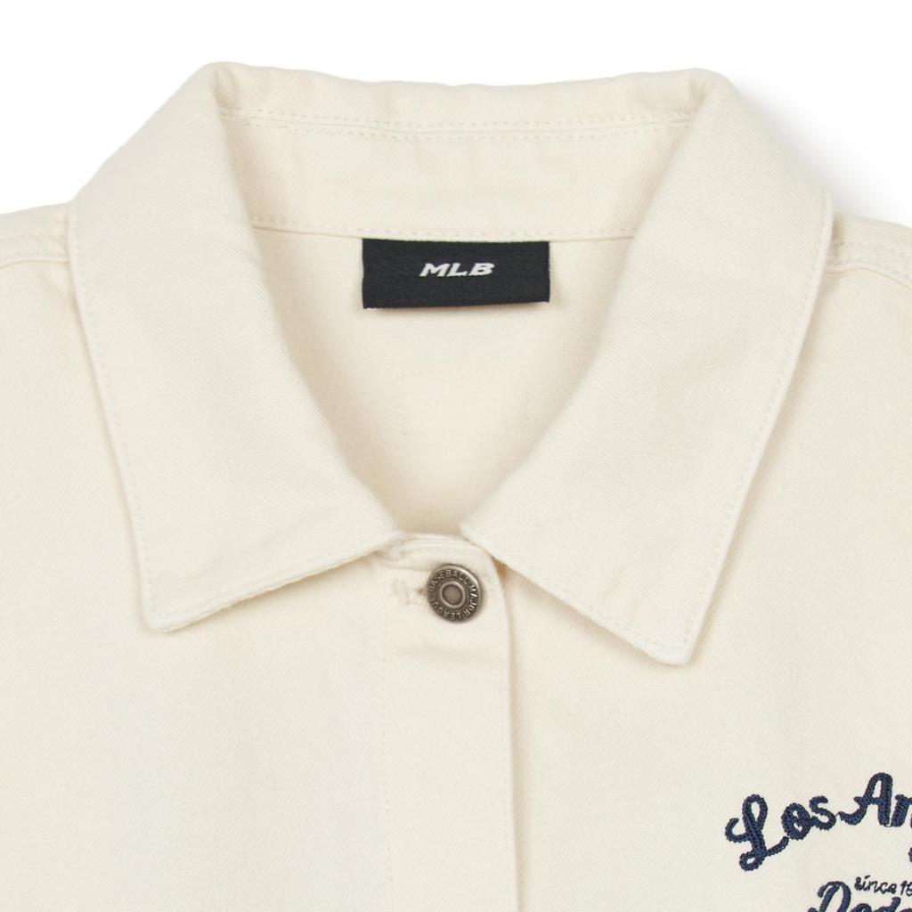 New MLB Denim Jackets Women's Cream 3FDRV0144-07CRD