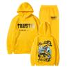 Womens Plush Long Sleeved Loose Fitting Pullover With Letter Print And Rope Hoodie Two Piece