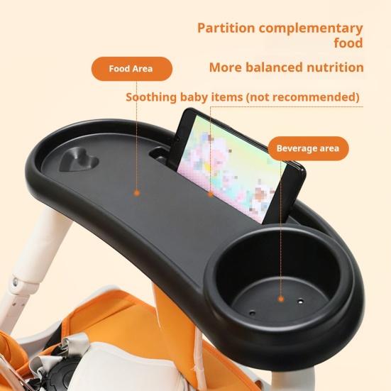 Stroller Dinner Plate Stroller Snack Tray with Cup Holder Removable Universal Stroller Food Tray with Adjustable Buckle Hooks Stroller Snack Holder