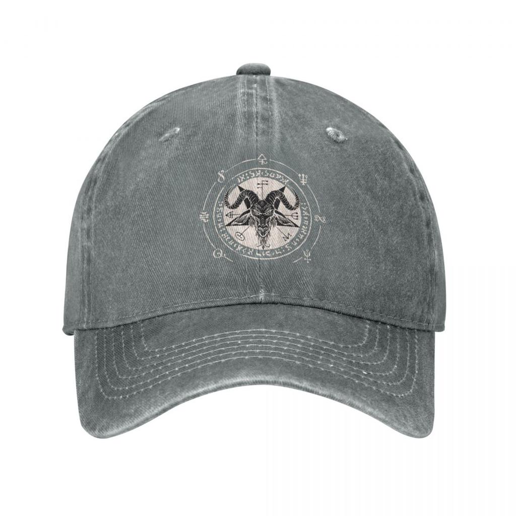 Sigil Baphomet Pentagram Ocult Satanic Cap de capră Lucifer Pălărie de cowboy Pălărie tată Icon Pălării pentru femei unisex