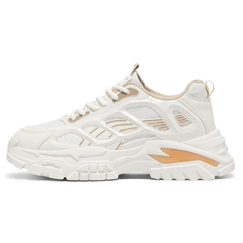 Универсальные неуклюжие кроссовки для мужчин на толстой подошве, новая трендовая дышащая повседневная спортивная обувь с сетчатой ​​шнуровкой на мягкой подошве
