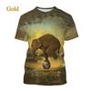 Summer Fashion 3D Printed Cute Nice Animal Elephant Men Fresh And Simple Short Sleeve Round Neck T-shirt Tops