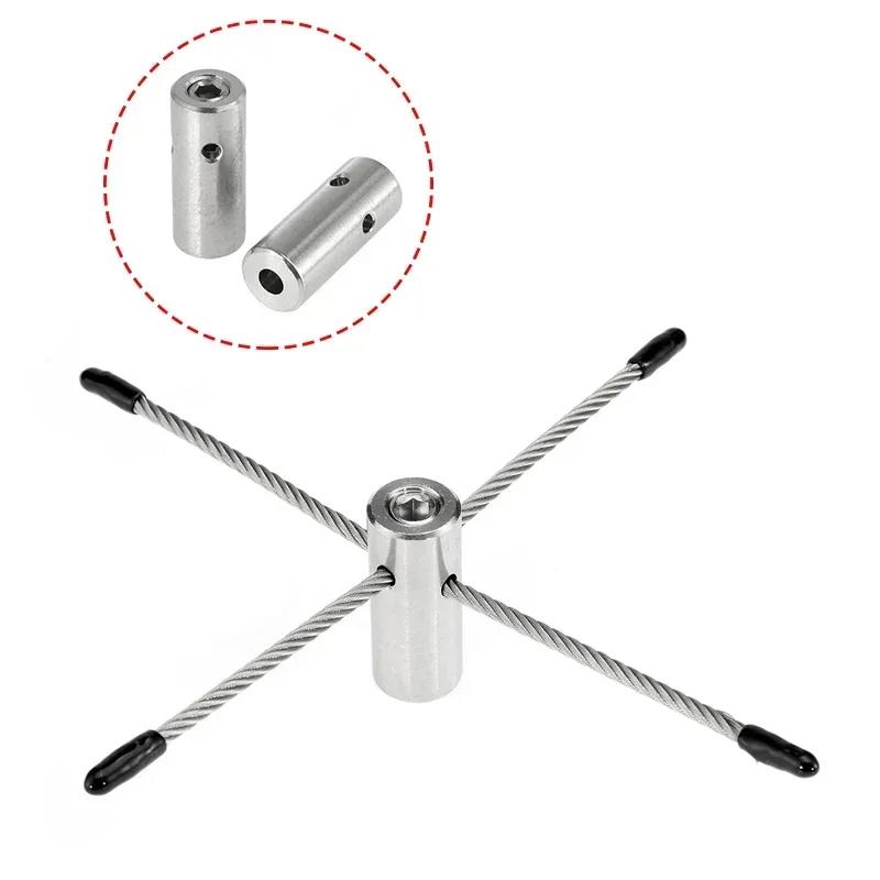 16M Plant Climbing Rope Kit 10 Pack Green Wall Stainless Steel Hubs for 1/8" Wire Rope Cable Climbing Plants Wire Trellis Kits