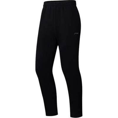 Li Ning Solid Color Comfortable Casual Knitted Sports Pants Men Bottoms Black AKLT003-1