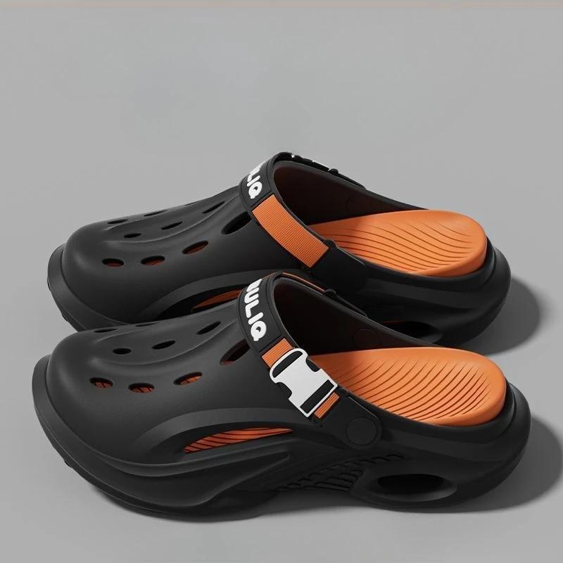 Fashion Sandals Man Height Platform Shoes Outdoor Beach Hole 2025 Fashion Summer Sale Mascullino Clappers Original Pvc Slippers for Men