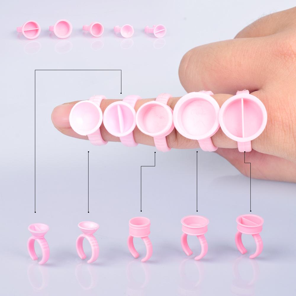 PMU Pink Pigment Ring Cup Eyelash Extension Glue Holder Tattoo Pigment Bowl