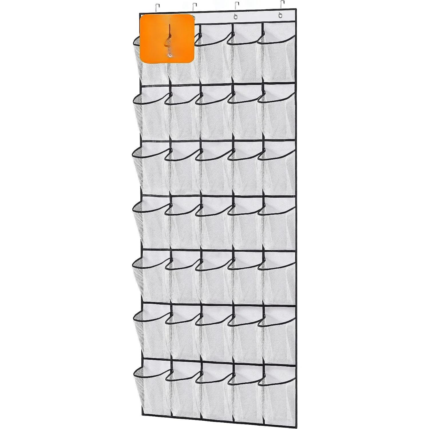 

14/24/28/35Pockets Foldable Storage Bag Shoes Organizer Toys Mesh Bags Clothing Wardrobe Home Organization 14grid белый