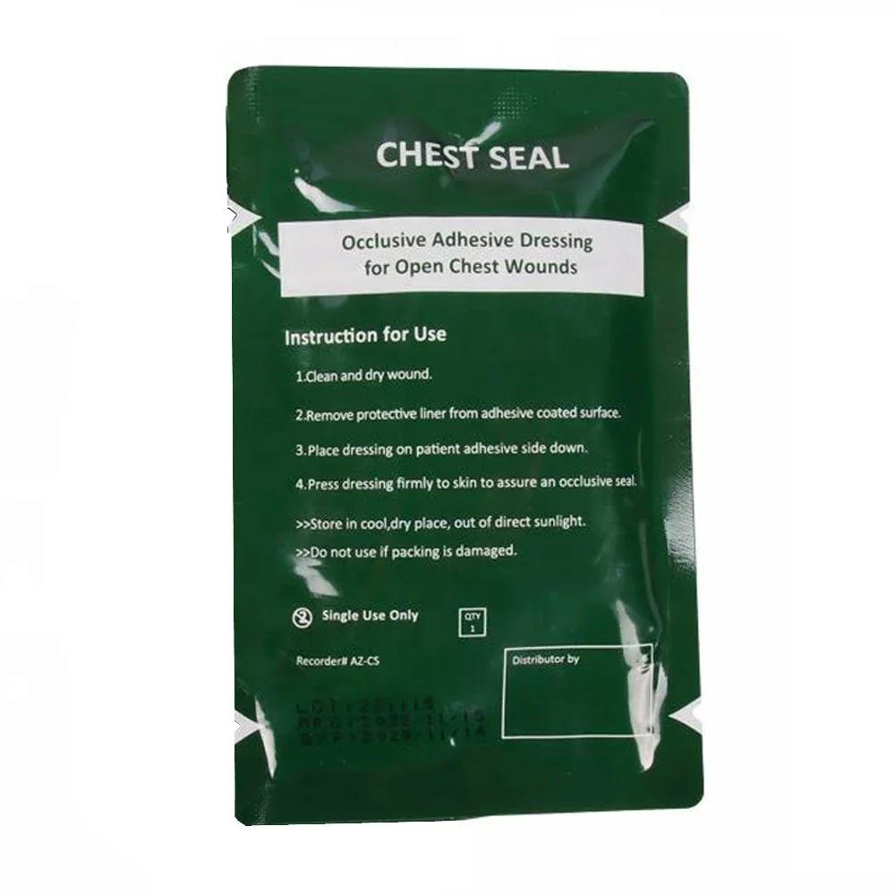 Chest Seal Life-Saving Wound Care for Emergency or Tactical Situations Advanced Adhesive Sterile Transparent Lightweight Vent