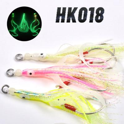 2 Stück Künstliche Weichköder Silikon Tintenfischröcke Simulation Leuchtende Tintenfischköder Slow Jigging