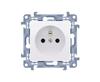 Single Socket Contact-Simon 10 Cgz1.01/11 With Grounding White 16A 250V