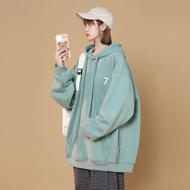 

Женская толстовка весна-осень Дизайн Sense Small Crowd свитер с капюшоном Осень-зима плюшевый утолщенный ленивый стиль студенческий пуловер 4XL зелёный