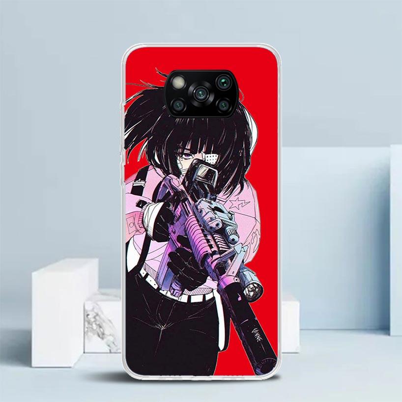 Japanese Style Anime Girl Phone Case For Xiaomi Poco F7 Ultra X5 X6 X7 Pro M7 Redmi 15C 15 13C 13 12C 12 10C 10 10A 9 9C 9A 9T C