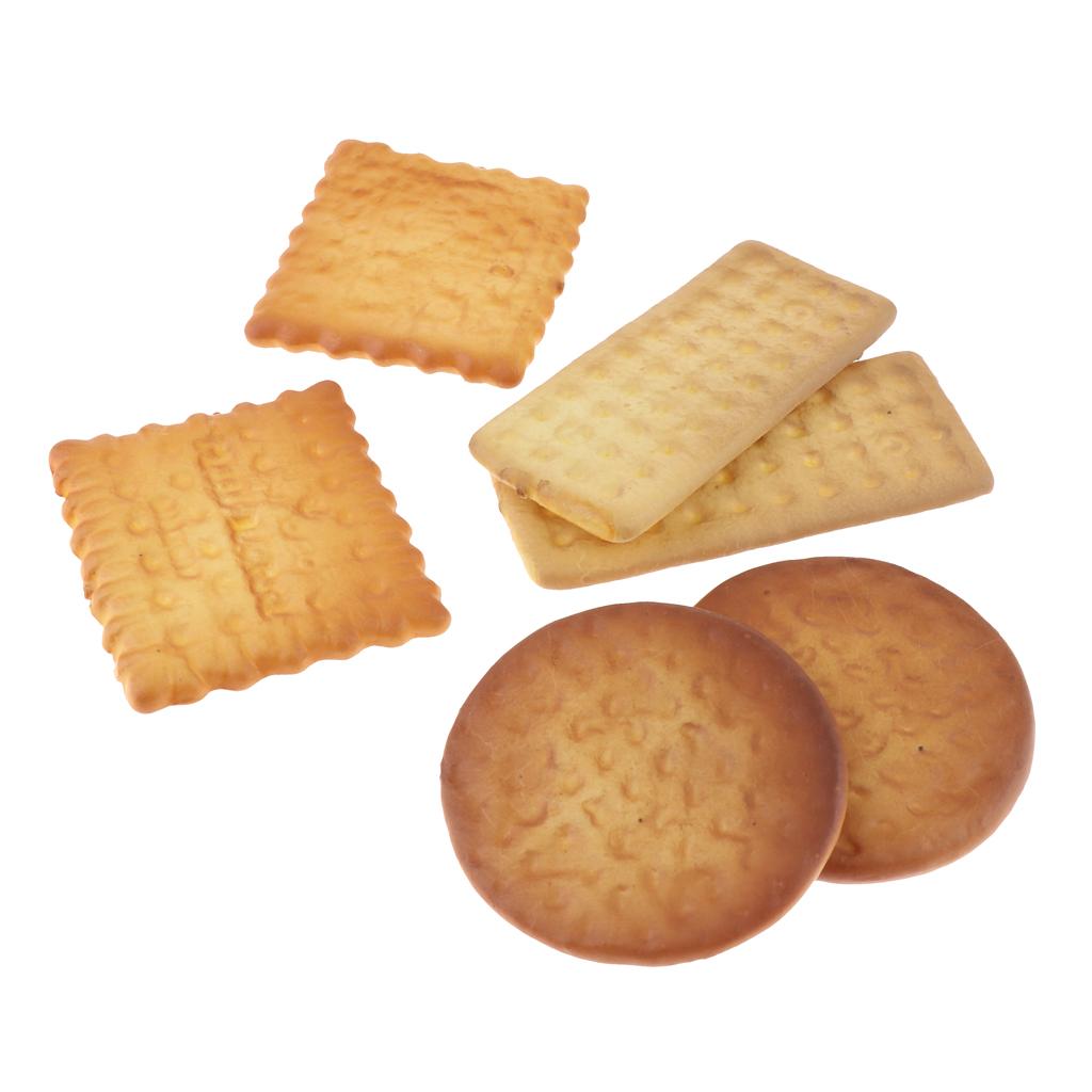 Artificial Dessert Decoration PU Biscuit Cookie Display Pretend Play Toy for Kids Wedding Exhibition