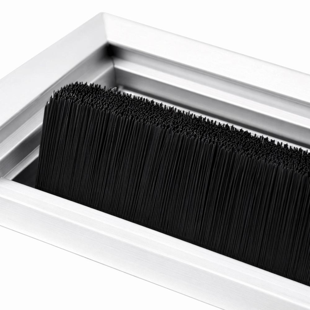 Aluminiumlegierung Drahtlochabdeckung 160mm x 80mm Rechteck Kabeldurchführung Kabeldurchführung Computertisch
