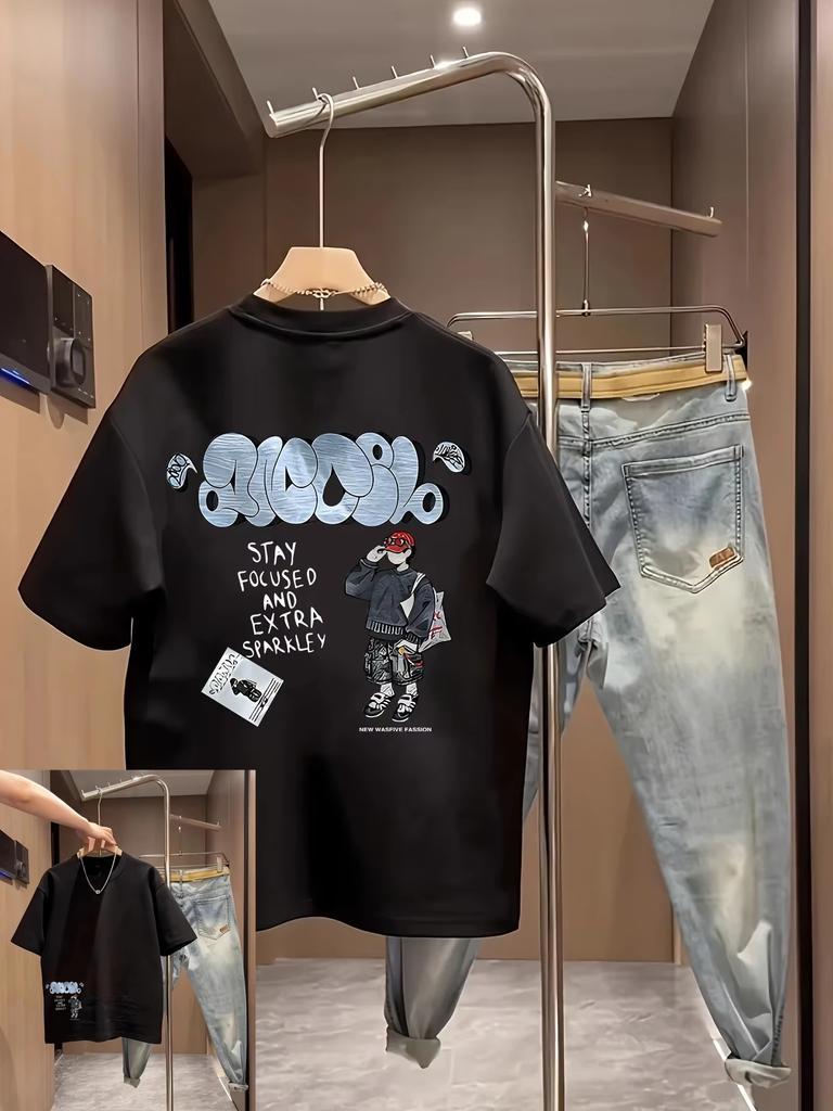 2026 Bestseller Unisexs Oversized Tshirt Streetwear Cartoon Boy Graphic Tees Casual Short Sleeve Fashion Trend Streetwear