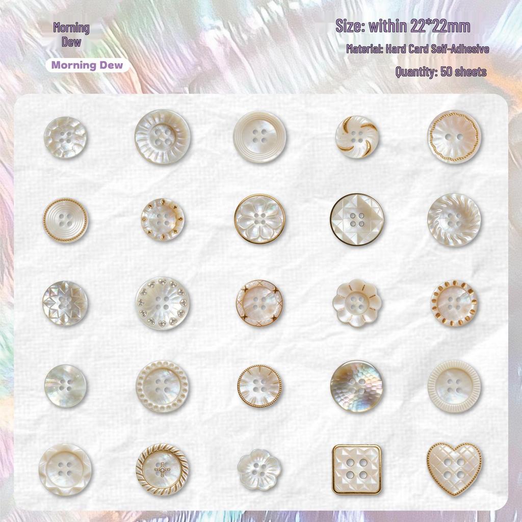 Retro Story Button Series Sticker Pack: 50 Stickers, 6 Styles for Journal Decoration